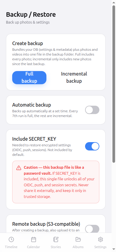 Backup & restore